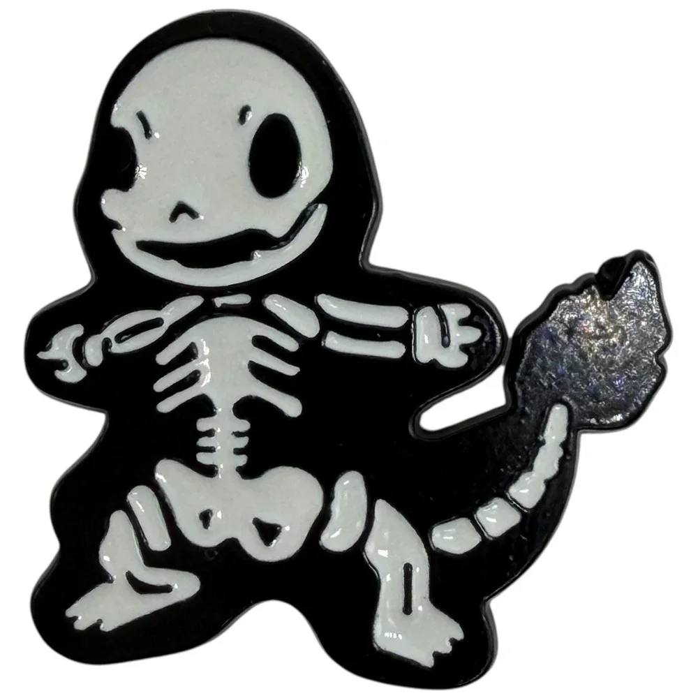 Charmander Skeleton Enamel Pin Pokemon X-Ray‎ Glitter Tail Halloween New